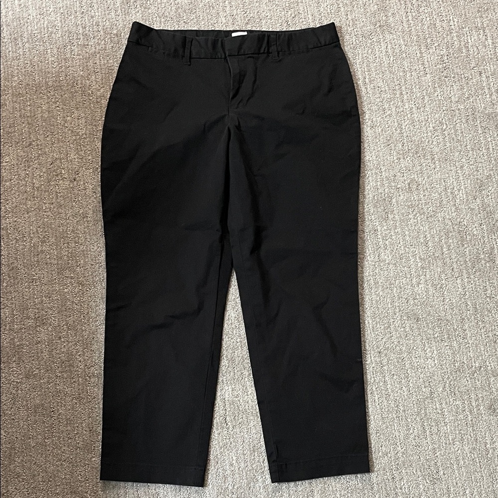 Curvy Slim City Crop Black Gap Pants